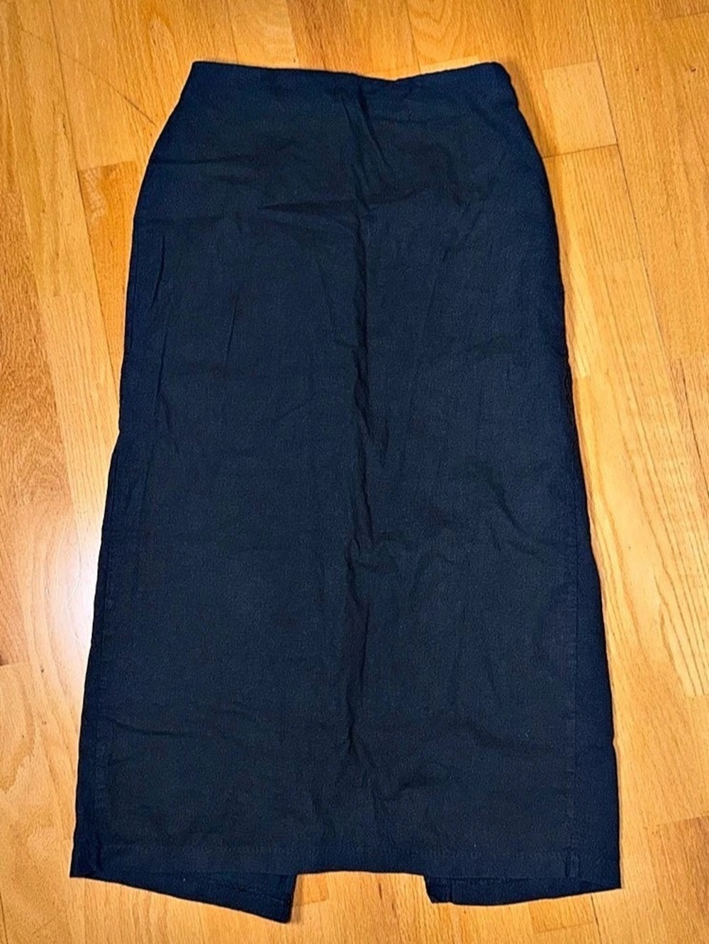 Abercrombie & Fitch Midi Skirt Black S Back Slit Lined Solid Minimalist Capsule